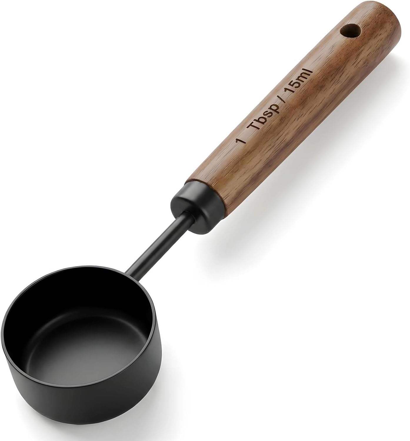 1 Tablespoon Scoop Stainless Steel Coffee Measuring Spoon Coffee Scoop for Ground Coffee Walnut Handle 15 Ml Teaspoon Scoop Perfect for Coffee, Tea