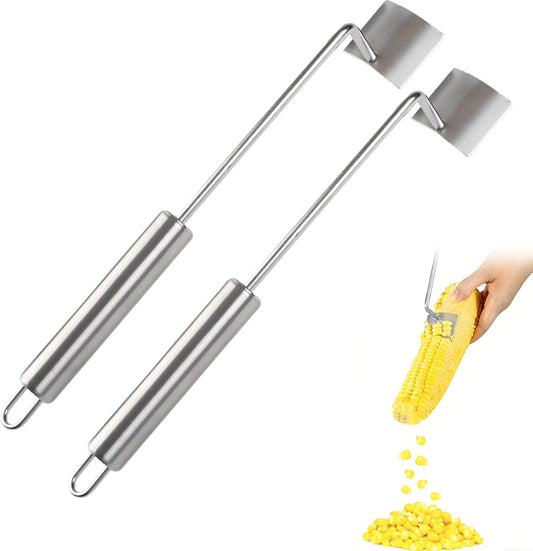 2Pcs Stainless Steel Corn Peeler for Corn On the Cob | Corn Cob Stripper tool for Home Kitchen and Outdoor Dining