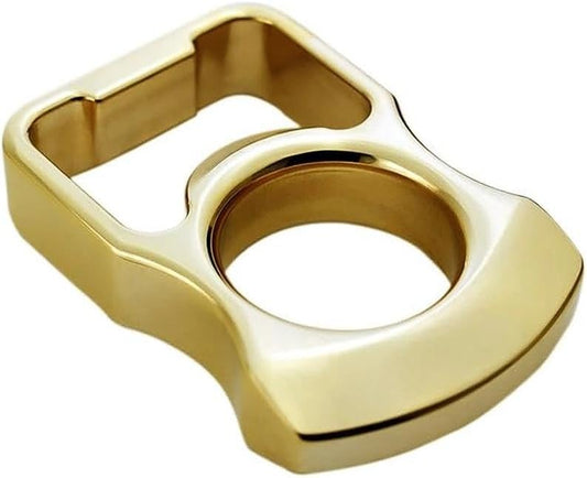 Beer Bottle Opener: Handcrafted in Brass Copper, Parties Accessory for Opening Beer Tops (Gold)