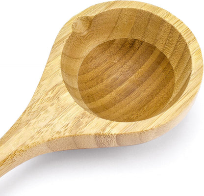 14" Spaghetti Spoon – Natural Bamboo Pasta Server with Teeth | Eco-Friendly, Nonstick Safe, Durable Kitchen Utensil
