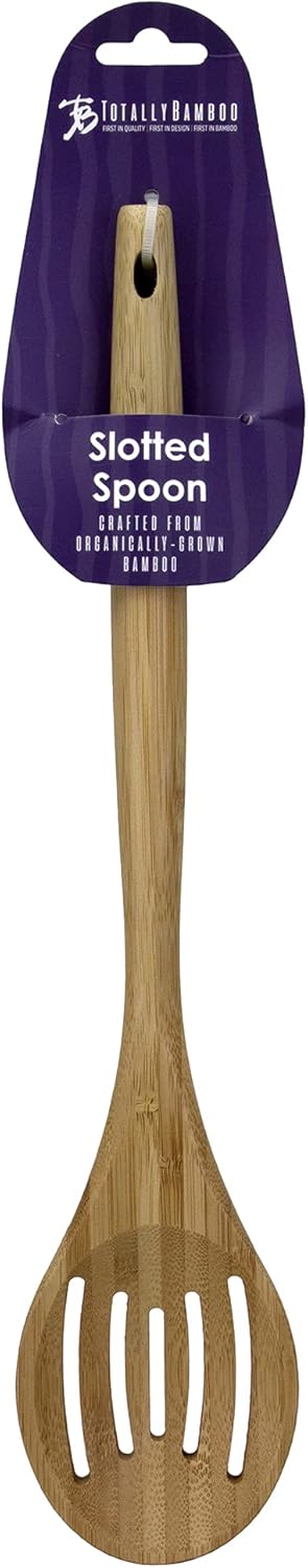 14" Spaghetti Spoon – Natural Bamboo Pasta Server with Teeth | Eco-Friendly, Nonstick Safe, Durable Kitchen Utensil