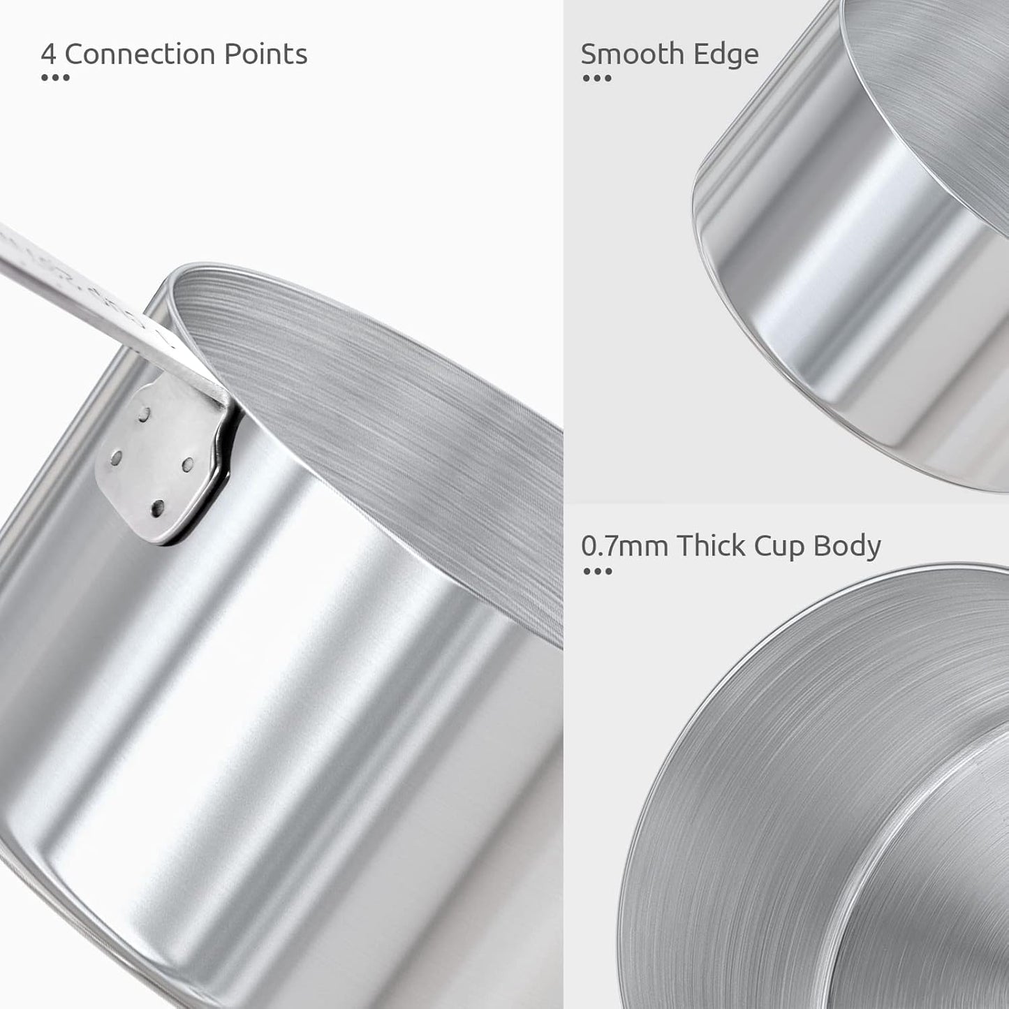 Measuring Cups Spoons Set, 18/8 Stainless Steel, 12Pcs, Multicolor | Upgraded Thickened Handle, Reinforced Welded Joints, Nested Stackable Design, Metal Measure Set for Kitchen Baking Cooking