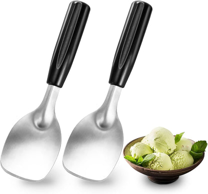 2 Pack Ice Cream Spade - Stainless Steel Flat Ice Cream Paddle, Scooper for Hard or Creamy Dessert Spade Butter Cutter
