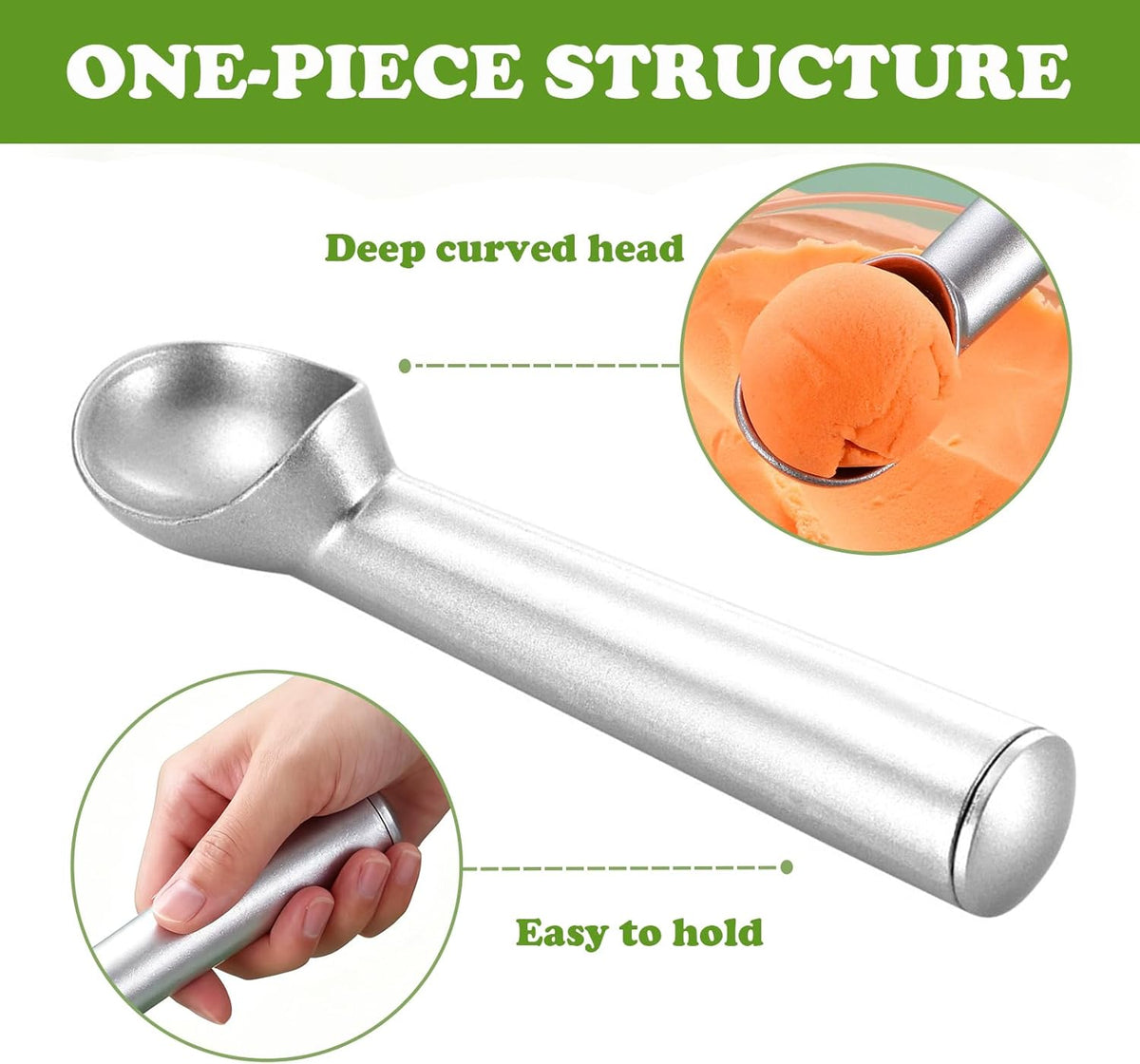 2 Pack Ice Cream Spade - Stainless Steel Flat Ice Cream Paddle, Scooper for Hard or Creamy Dessert Spade Butter Cutter