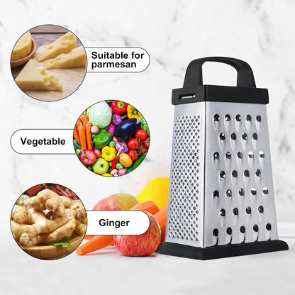 Cheese Grater with Wood Handle for Cheese, Vegetable & Fruit