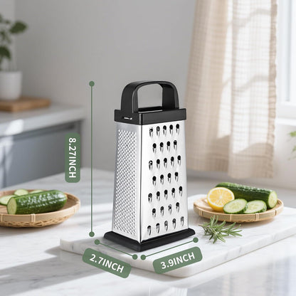 Cheese Grater with Wood Handle for Cheese, Vegetable & Fruit