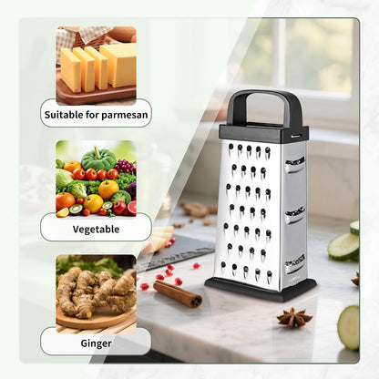 Cheese Grater with Wood Handle for Cheese, Vegetable & Fruit