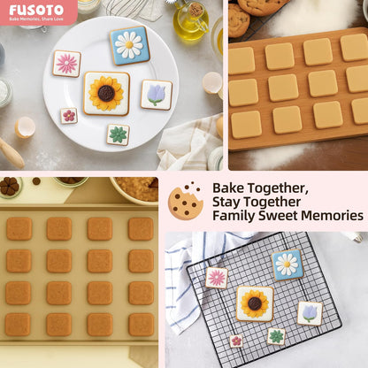 6PCS Square Cookie Cutter Set - Square Shaped, 1.5-4 Inch | Square Shaped Geometric Cookie Cutter for Kitchen Baking, Stainless Steel, (1.5", 2", 2.5", 3", 3.5", 4"), Square