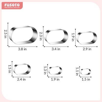 6PCS Square Cookie Cutter Set - Square Shaped, 1.5-4 Inch | Square Shaped Geometric Cookie Cutter for Kitchen Baking, Stainless Steel, (1.5", 2", 2.5", 3", 3.5", 4"), Square