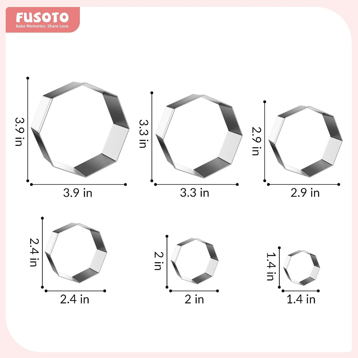 6PCS Square Cookie Cutter Set - Square Shaped, 1.5-4 Inch | Square Shaped Geometric Cookie Cutter for Kitchen Baking, Stainless Steel, (1.5", 2", 2.5", 3", 3.5", 4"), Square