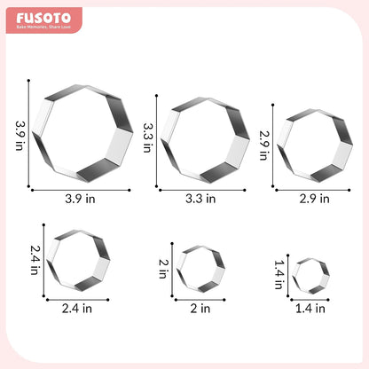 6PCS Square Cookie Cutter Set - Square Shaped, 1.5-4 Inch | Square Shaped Geometric Cookie Cutter for Kitchen Baking, Stainless Steel, (1.5", 2", 2.5", 3", 3.5", 4"), Square