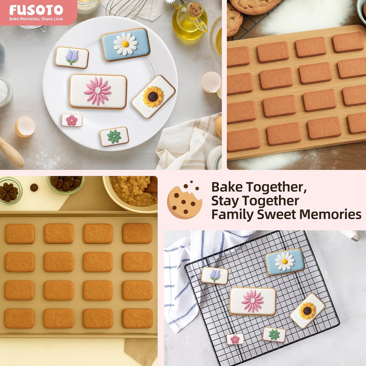 6PCS Square Cookie Cutter Set - Square Shaped, 1.5-4 Inch | Square Shaped Geometric Cookie Cutter for Kitchen Baking, Stainless Steel, (1.5", 2", 2.5", 3", 3.5", 4"), Square