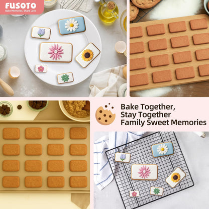 6PCS Square Cookie Cutter Set - Square Shaped, 1.5-4 Inch | Square Shaped Geometric Cookie Cutter for Kitchen Baking, Stainless Steel, (1.5", 2", 2.5", 3", 3.5", 4"), Square