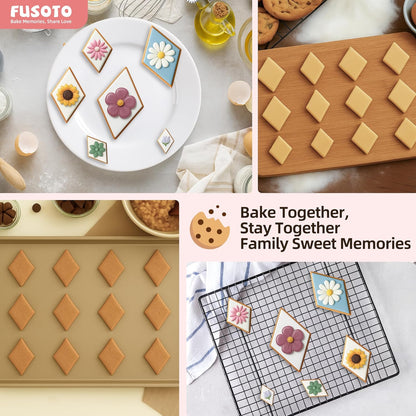 6PCS Square Cookie Cutter Set - Square Shaped, 1.5-4 Inch | Square Shaped Geometric Cookie Cutter for Kitchen Baking, Stainless Steel, (1.5", 2", 2.5", 3", 3.5", 4"), Square