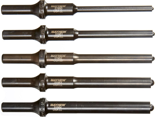Tools 32020 Pneumatic Roll Pin Punch, 5-Piece Set