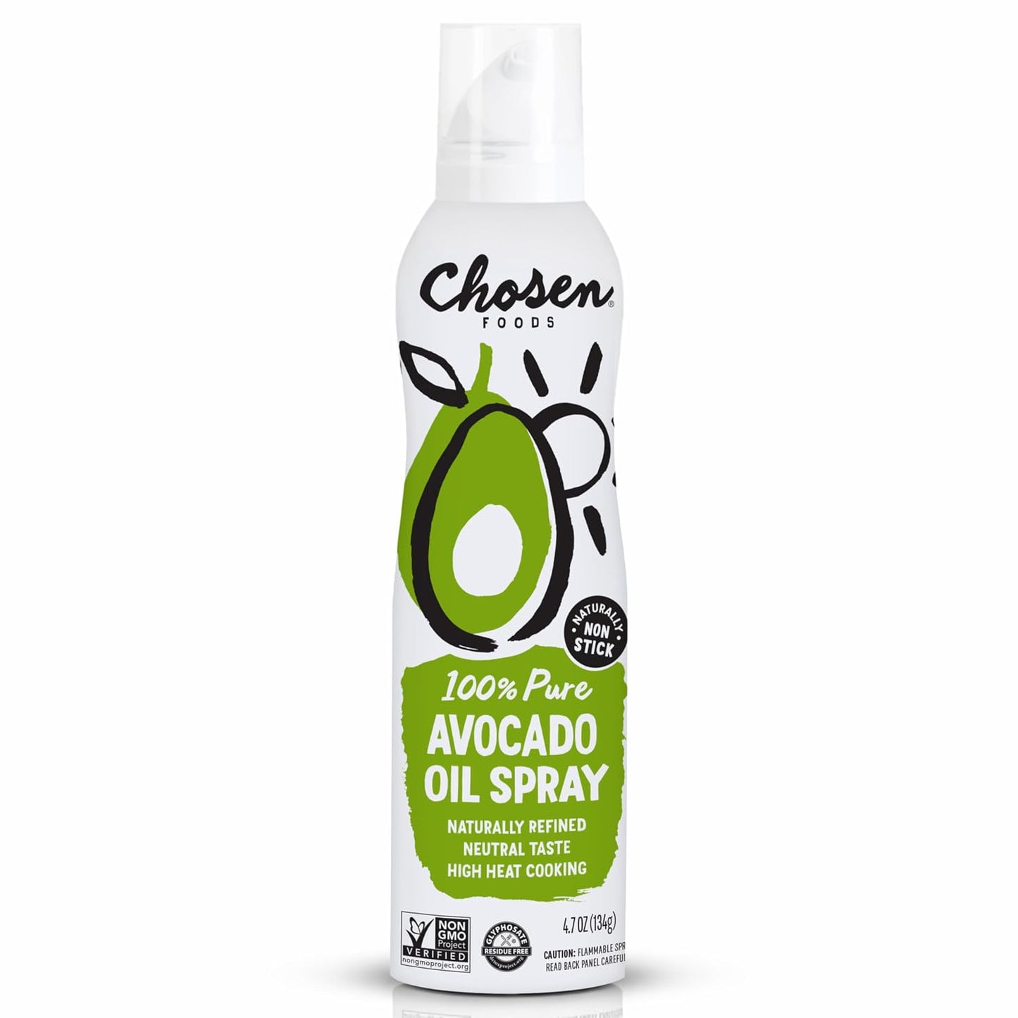 Spray, 4.7 Oz - All Purpose Cooking Spray made from 100% pure avocados - Non-GMO, Gluten-Free, Keto Friendly - 134g (Pack Of 1)