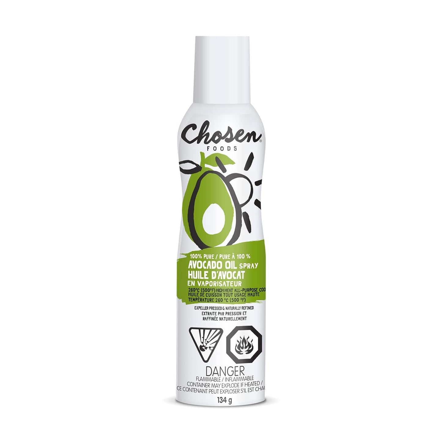 Spray, 4.7 Oz - All Purpose Cooking Spray made from 100% pure avocados - Non-GMO, Gluten-Free, Keto Friendly - 134g (Pack Of 1)