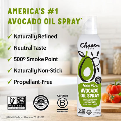 Spray, 4.7 Oz - All Purpose Cooking Spray made from 100% pure avocados - Non-GMO, Gluten-Free, Keto Friendly - 134g (Pack Of 1)