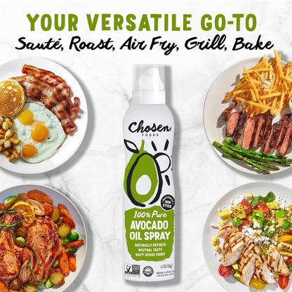Spray, 4.7 Oz - All Purpose Cooking Spray made from 100% pure avocados - Non-GMO, Gluten-Free, Keto Friendly - 134g (Pack Of 1)