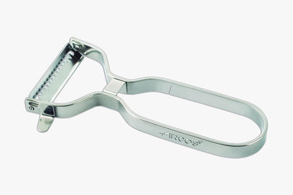 Julienne Peeler. Professional Chrome-Plated Cutter. 5.5 Inch Stainless Steel Kitchen Tool for Precise Cutting. Chef's Gadget with Ergonomic Design. Silver Color