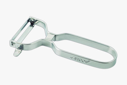 Julienne Peeler. Professional Chrome-Plated Cutter. 5.5 Inch Stainless Steel Kitchen Tool for Precise Cutting. Chef's Gadget with Ergonomic Design. Silver Color