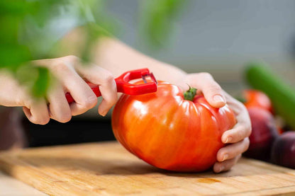 Julienne Peeler. Professional Chrome-Plated Cutter. 5.5 Inch Stainless Steel Kitchen Tool for Precise Cutting. Chef's Gadget with Ergonomic Design. Silver Color