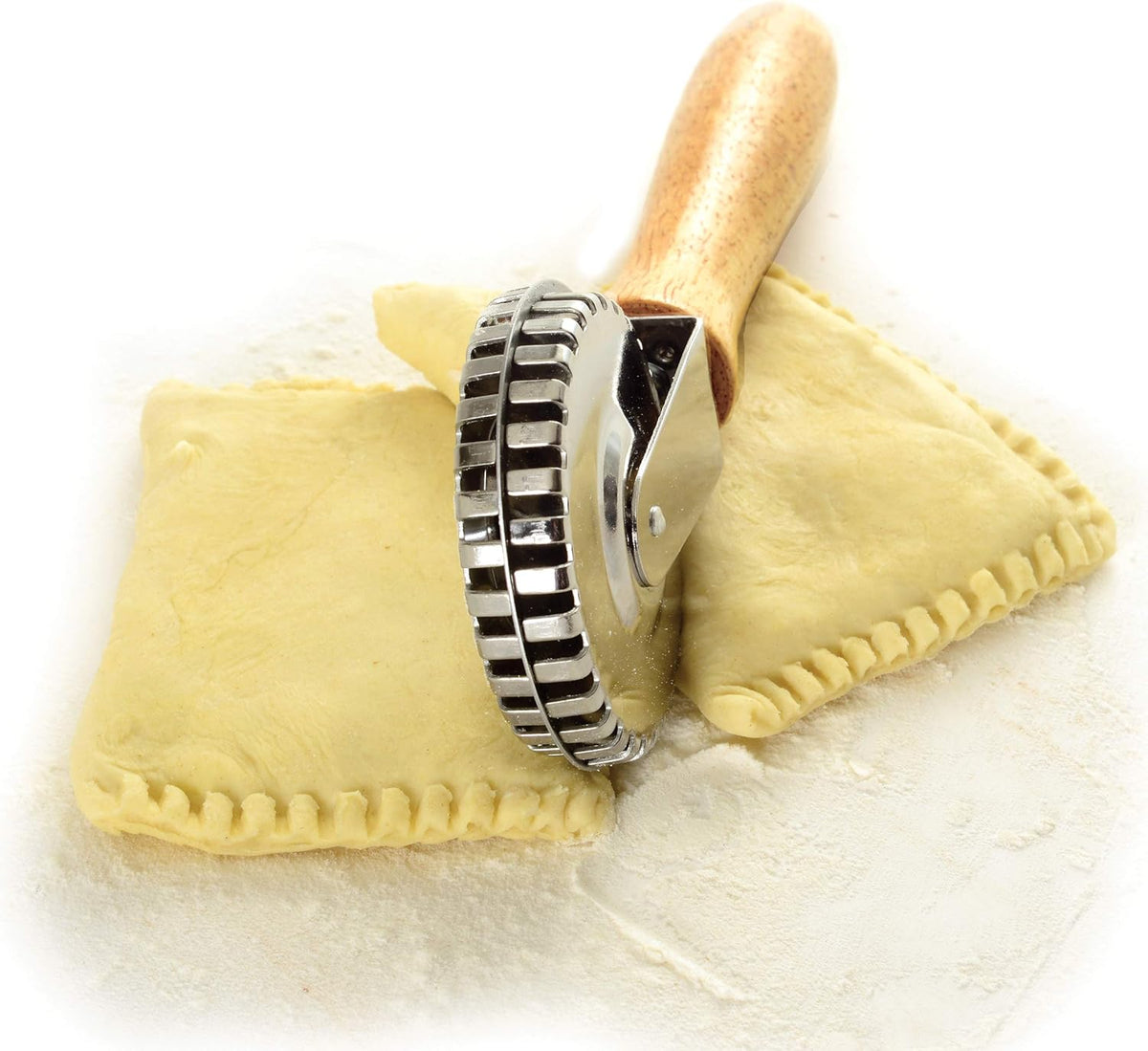 Stainless Steel Pastry Crimp-Cut-Seal, Metallic, 1 Count (Pack of 1)