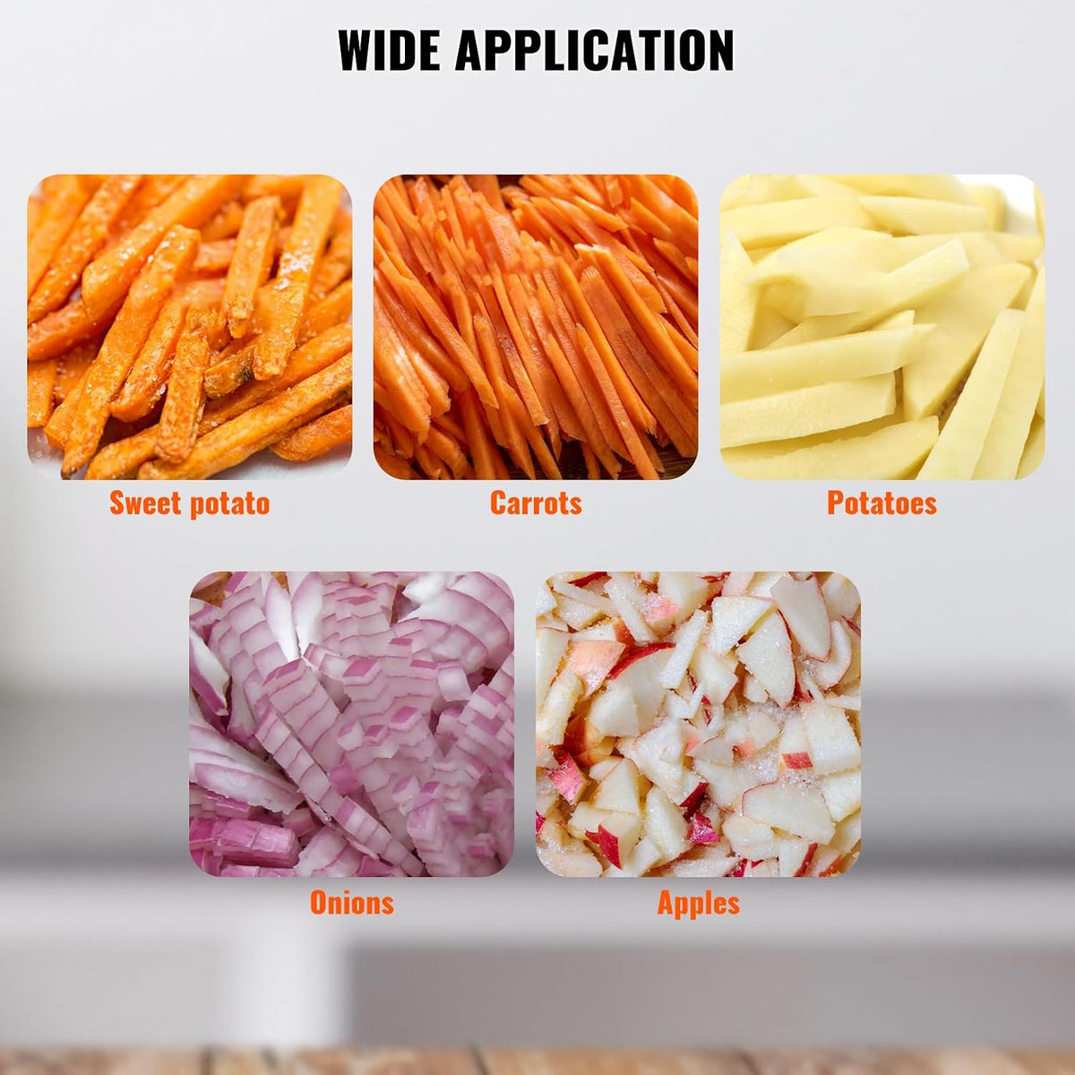 Commercial Vegetable Fruit Chopper 3/8″ Blade Professional Food Dicer Kattex French Fry Cutter Onion Slicer Stainless Steel for Tomato Peppers Potato Mushroom Upgrade Style 3/8"