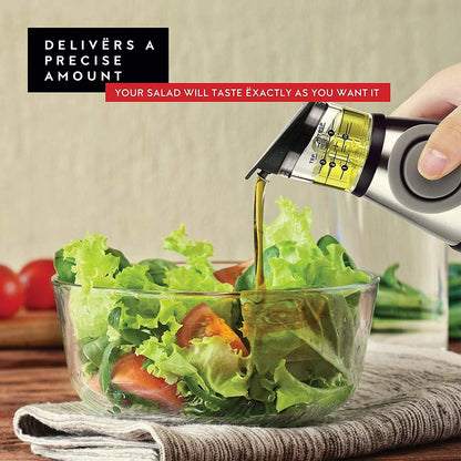 Olive Oil Dispenser Bottle For Kitchen Set 6 oz Sprayer For Cooking and Glass 17 Oz. Cooking Pour Dispenser With Measurements for Cooking, Airfryer, Salad & BBQ