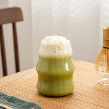 7Pcs Japanese Matcha Tea Set, Matcha Kit with Matcha Bowl (with Pouring Spout), Matcha Whisk, Whisk Holder, Strainer - Elegant Matcha Set for Gifting, Gift Box Packaging glass