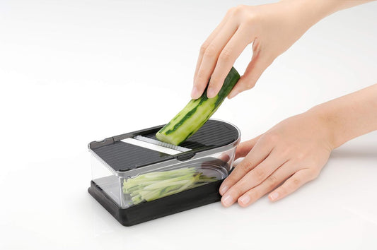 Advanced Ceramics 6-Piece Mini Slicer Sets Inludes: Mandoline Slicer; Julienne Slicer; Grater; Storage Container; Handguard