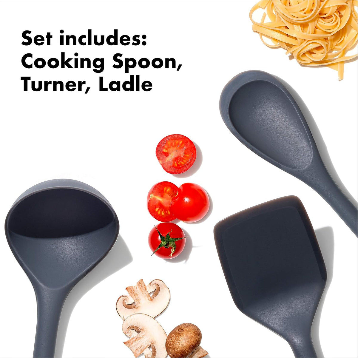 Good Grips Silicone Utensil Set, Gray, One size