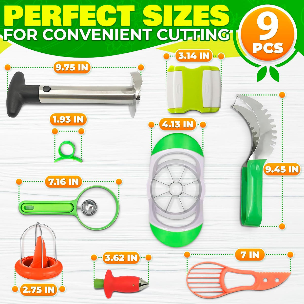 2-in-1 Watermelon Slicer Cutter Tool, Stainless Steel, Cubes and Slices
