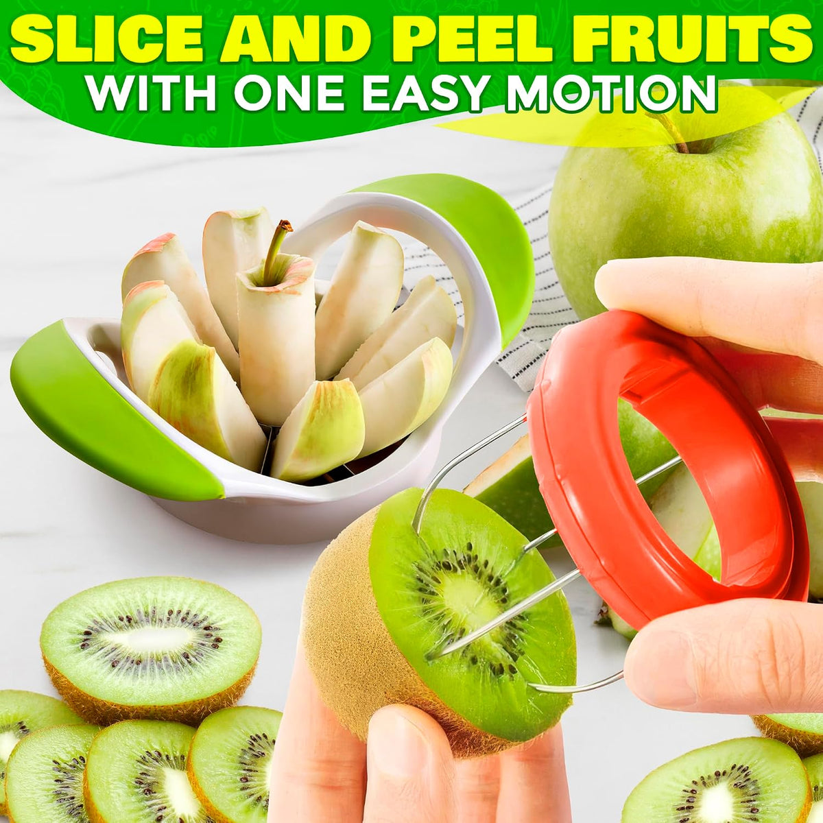 2-in-1 Watermelon Slicer Cutter Tool, Stainless Steel, Cubes and Slices