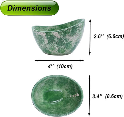 Herb Stripping Bowl with 4 Different Holes Efficient Leaf Removal Tool for Parsley, Cilantro, Vegetables - Durable Resin Kitchen Gadget Veggie Herbs Stripper Imitation Ceramic Pottery Design