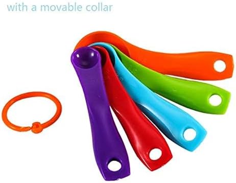 5 Pcs Colorful Plastic Measuring Spoons Plastic Teaspoon 1/2.5/5/7.5/15ml Measuring Spoon for Baking Coffee Tea, Measure Tool, Kitchen Accessories