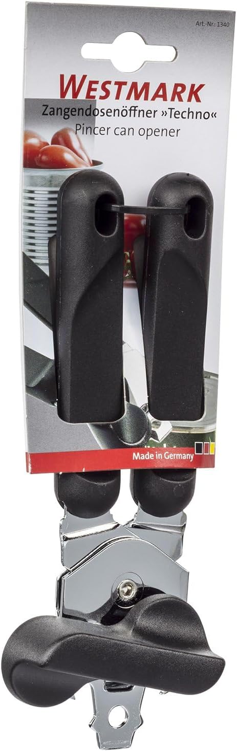 Germany Steel Manual Can Opener with Lid Lifter (Black)