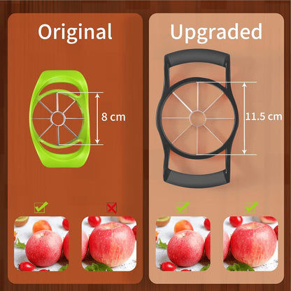 Newness Apple Slicer Corer, 8-Slice [Large Size] Premium Apple Slicer Corer, Cutter, Divider, Wedger, Stainless Steel Easy Grip Fruit Slicer with Sharp Blade for Apples, Pears and More, Red