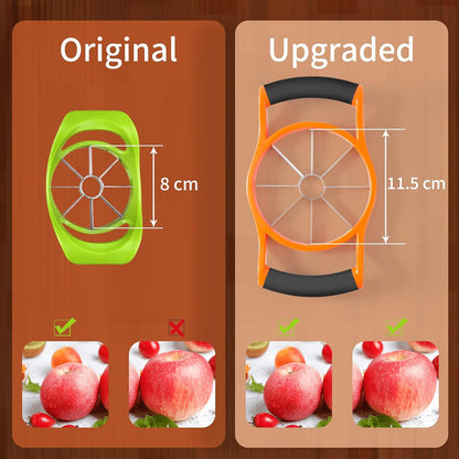 Newness Apple Slicer Corer, 8-Slice [Large Size] Premium Apple Slicer Corer, Cutter, Divider, Wedger, Stainless Steel Easy Grip Fruit Slicer with Sharp Blade for Apples, Pears and More, Red