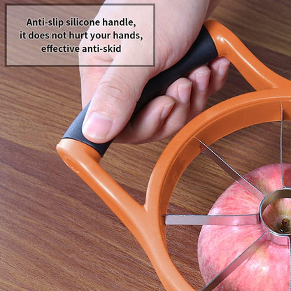 Newness Apple Slicer Corer, 8-Slice [Large Size] Premium Apple Slicer Corer, Cutter, Divider, Wedger, Stainless Steel Easy Grip Fruit Slicer with Sharp Blade for Apples, Pears and More, Red