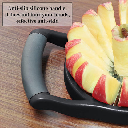 Newness Apple Slicer Corer, 8-Slice [Large Size] Premium Apple Slicer Corer, Cutter, Divider, Wedger, Stainless Steel Easy Grip Fruit Slicer with Sharp Blade for Apples, Pears and More, Red