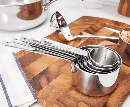 Premium 18/10 Measuring Cup Set (Silver, 5PC Measuring Cups)
