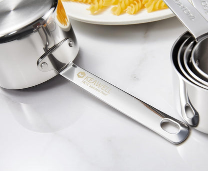 Premium 18/10 Measuring Cup Set (Silver, 5PC Measuring Cups)