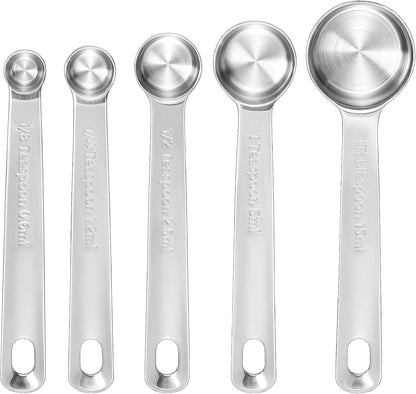 Premium 18/10 Measuring Cup Set (Silver, 5PC Measuring Cups)
