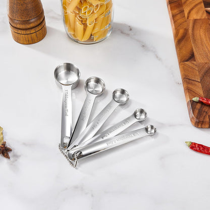 Premium 18/10 Measuring Cup Set (Silver, 5PC Measuring Cups)
