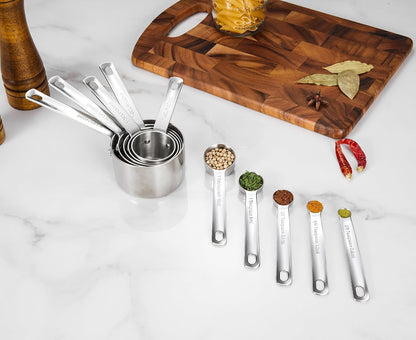 Premium 18/10 Measuring Cup Set (Silver, 5PC Measuring Cups)