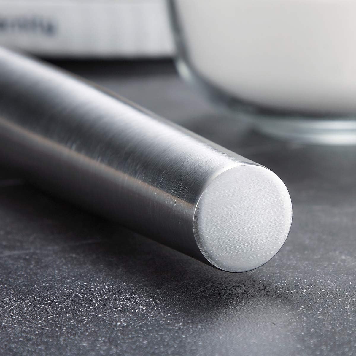 Stainless Steel Rolling Pin, Matte Finish 16.7 Inches, Rolling Pin For Baking Pizza Dough, Pie, Cookie, Essential Kitchen Utensil Gift Ideas For Bakers.