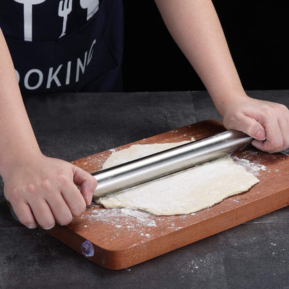 Stainless Steel Rolling Pin, Matte Finish 16.7 Inches, Rolling Pin For Baking Pizza Dough, Pie, Cookie, Essential Kitchen Utensil Gift Ideas For Bakers.