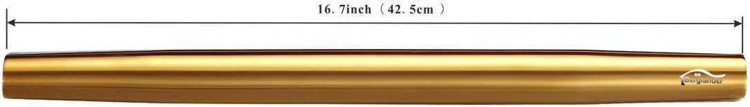 Stainless Steel Rolling Pin, Matte Finish 16.7 Inches, Rolling Pin For Baking Pizza Dough, Pie, Cookie, Essential Kitchen Utensil Gift Ideas For Bakers.