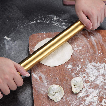 Stainless Steel Rolling Pin, Matte Finish 16.7 Inches, Rolling Pin For Baking Pizza Dough, Pie, Cookie, Essential Kitchen Utensil Gift Ideas For Bakers.